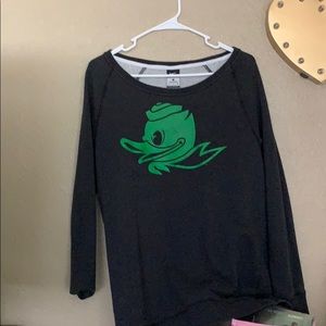 Black Oregon Duck Crew neck sweater